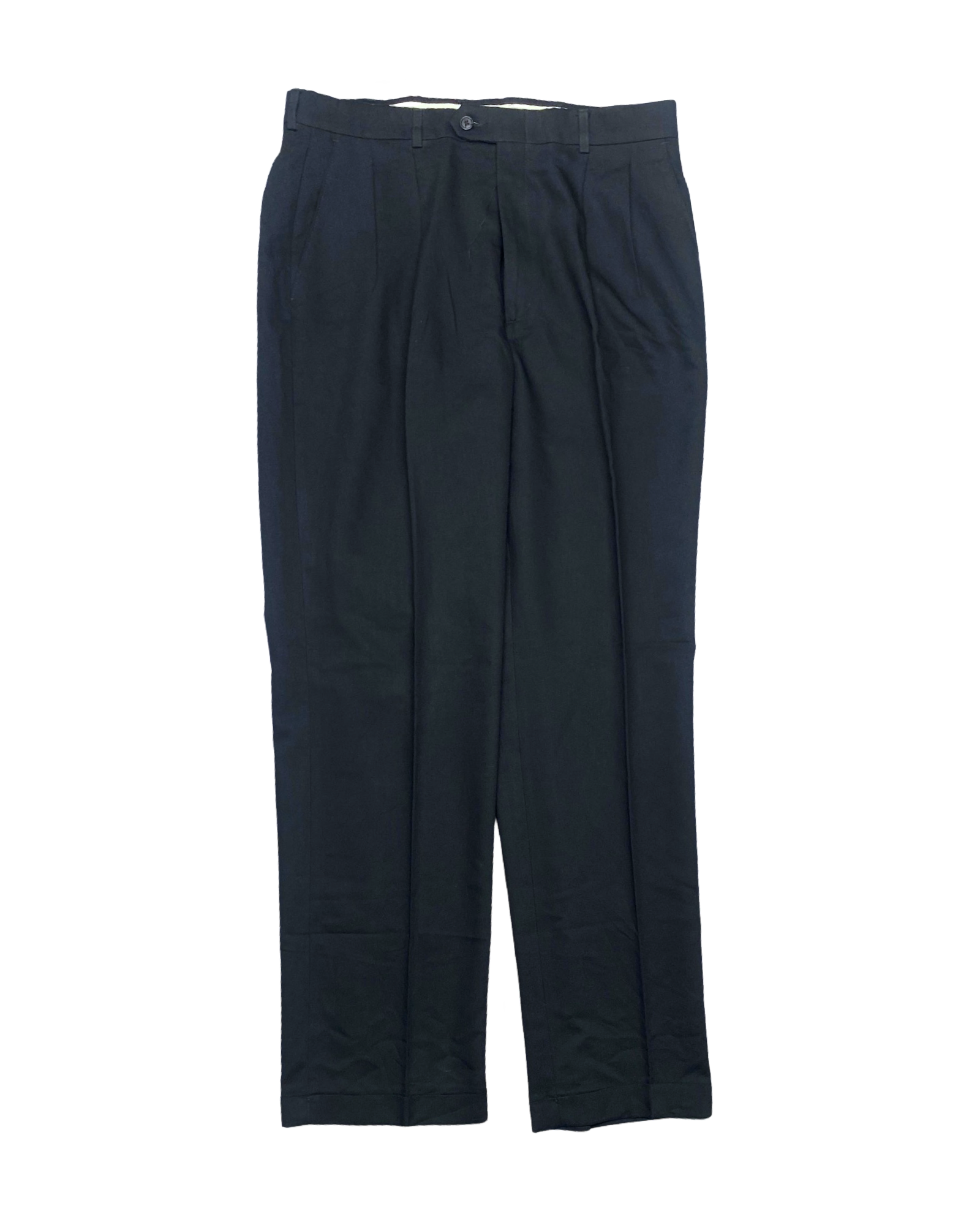 Haggar Black Pleated Formal Pants Waist 34” Length 43