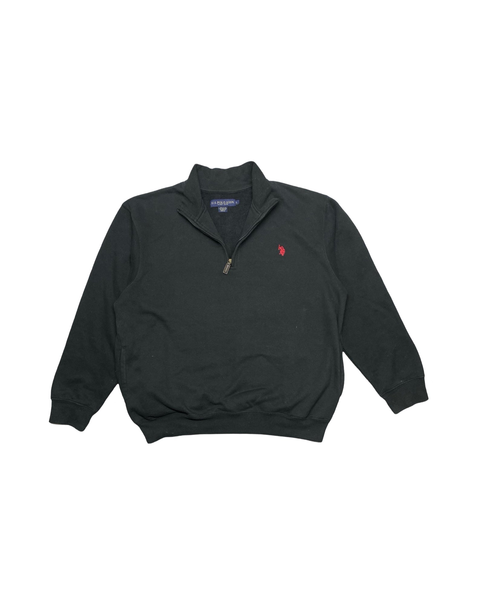 Polo Black Half-Zip Sweater Size Large –