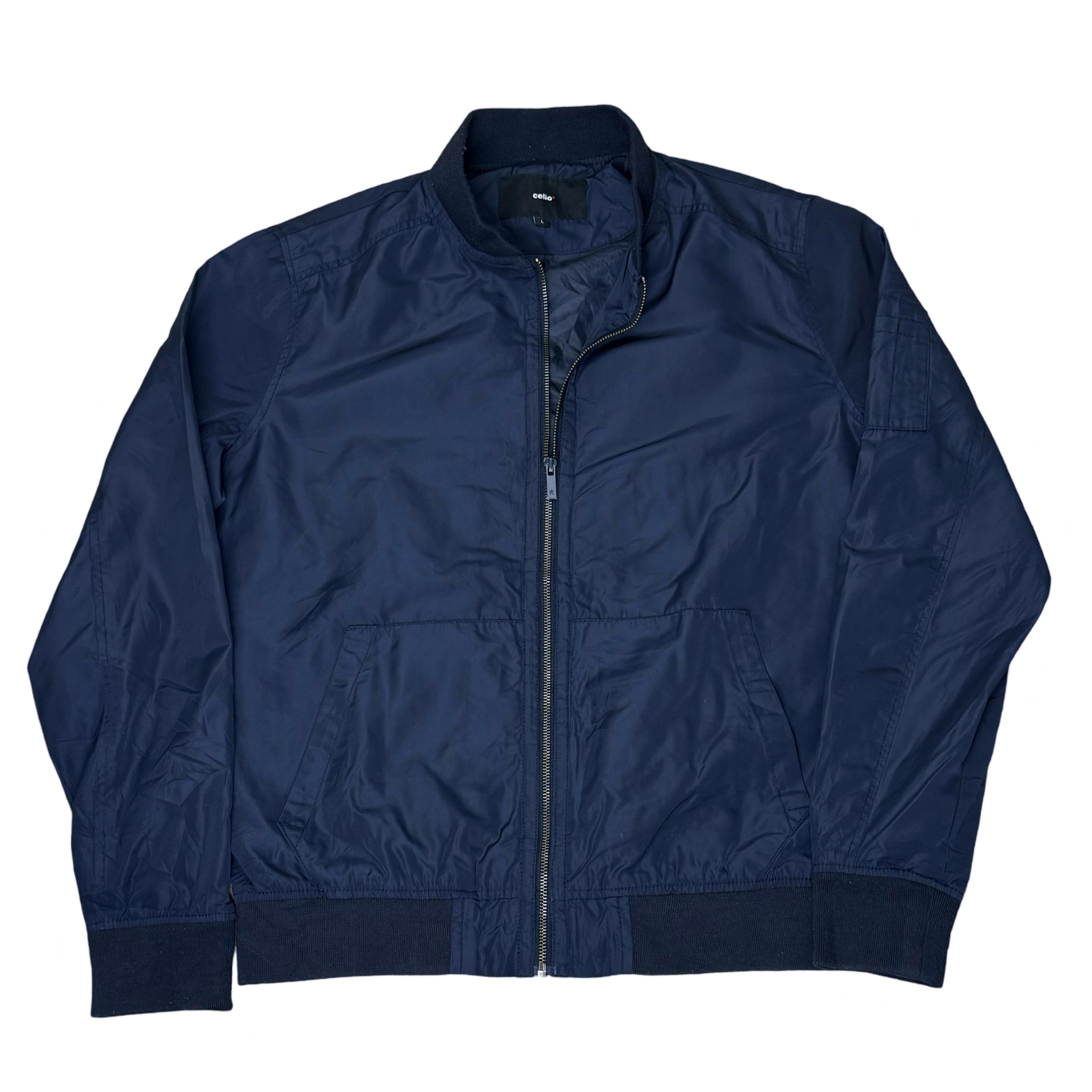Celio Navy Blue Bomber Jacket Large –