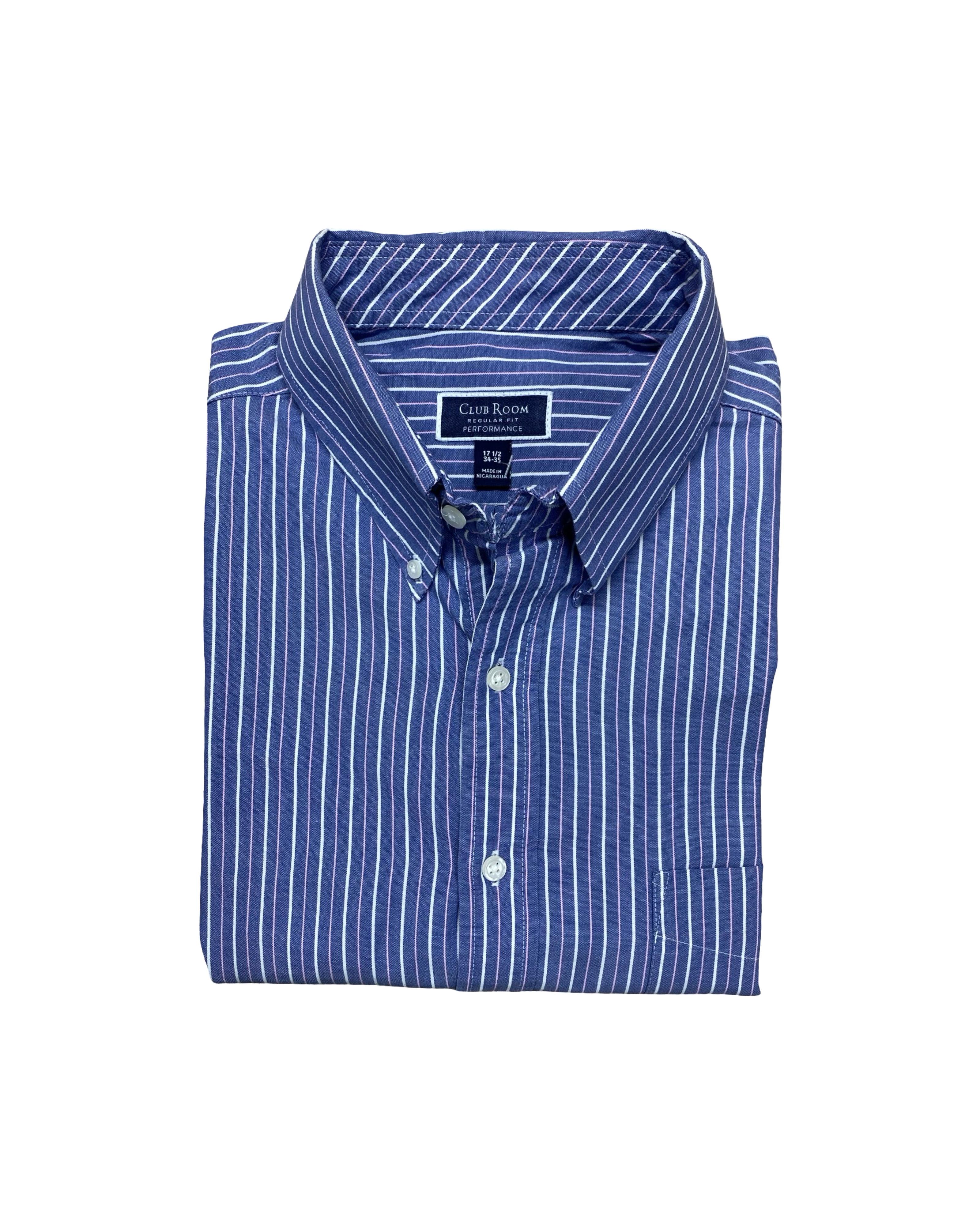 Club Room Striped Shirt | XXL | Chest 28”