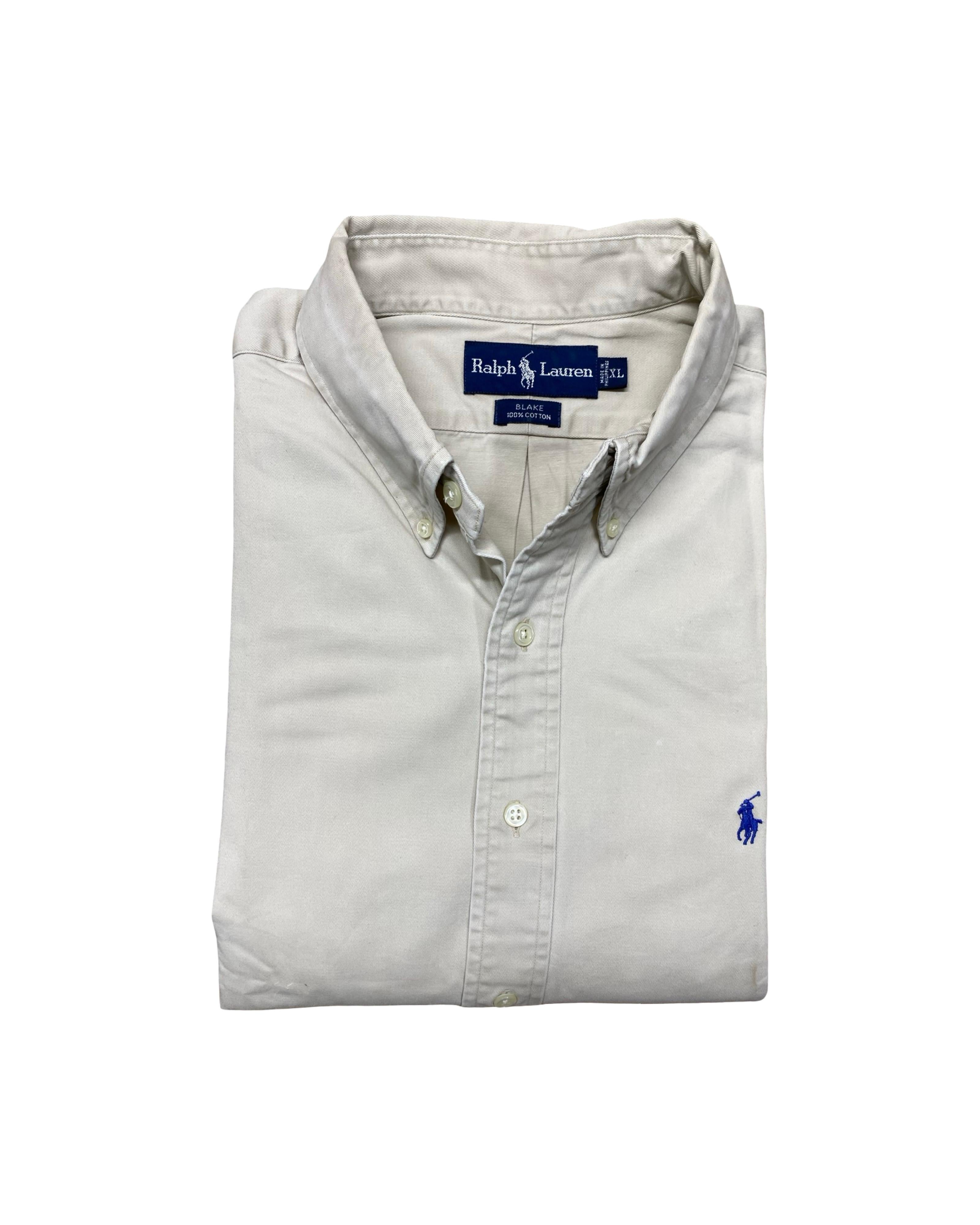 Ralph Lauren White Long-Sleeve Shirt | XXL | Chest 28.5”
