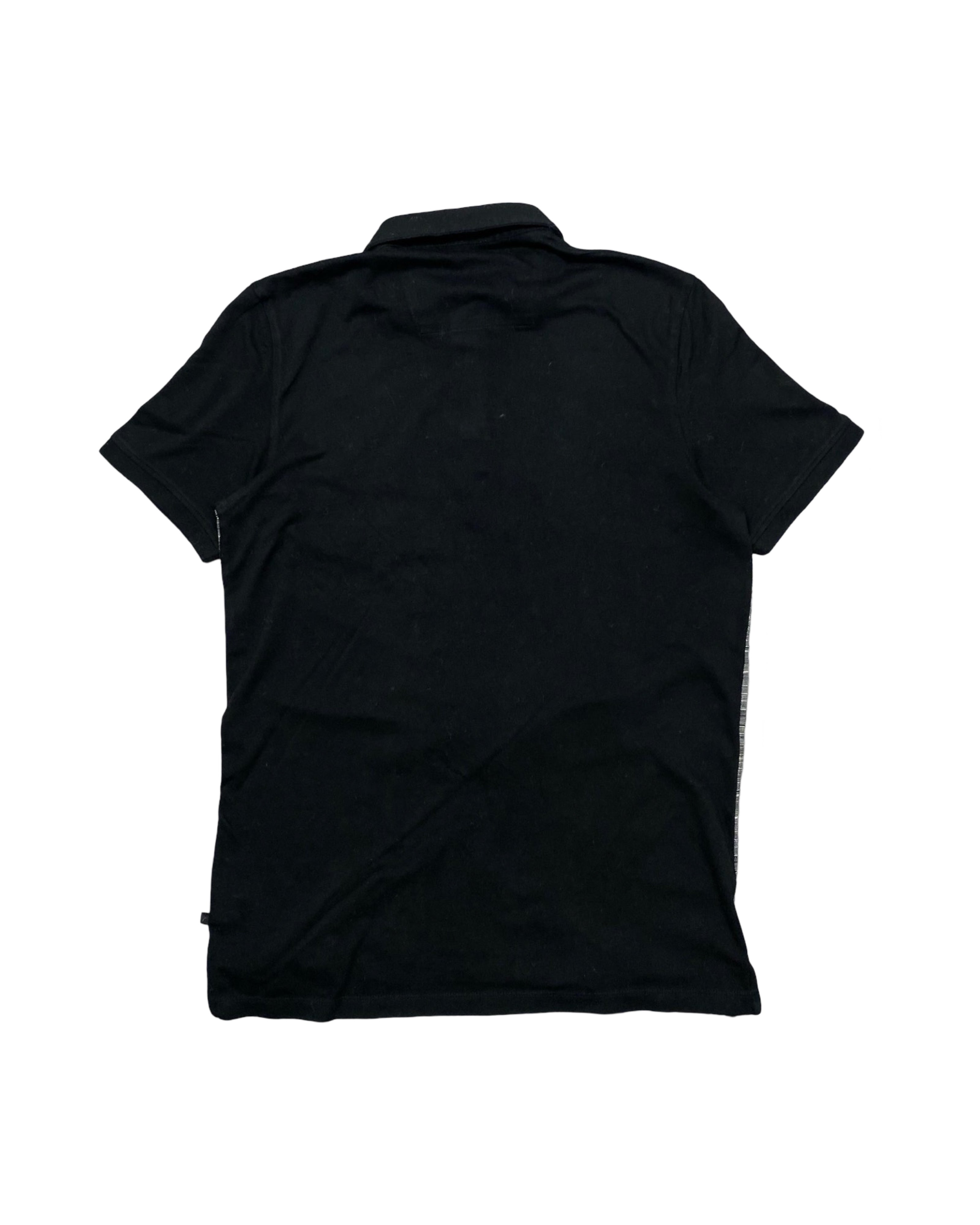 CALVIN KLEIN Striped Knit Polo Shirt with Contrast Collar | Small | Chest 18.5”