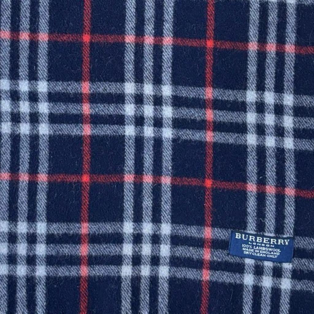 Burberry Dark Blue/Red Check Lambswool