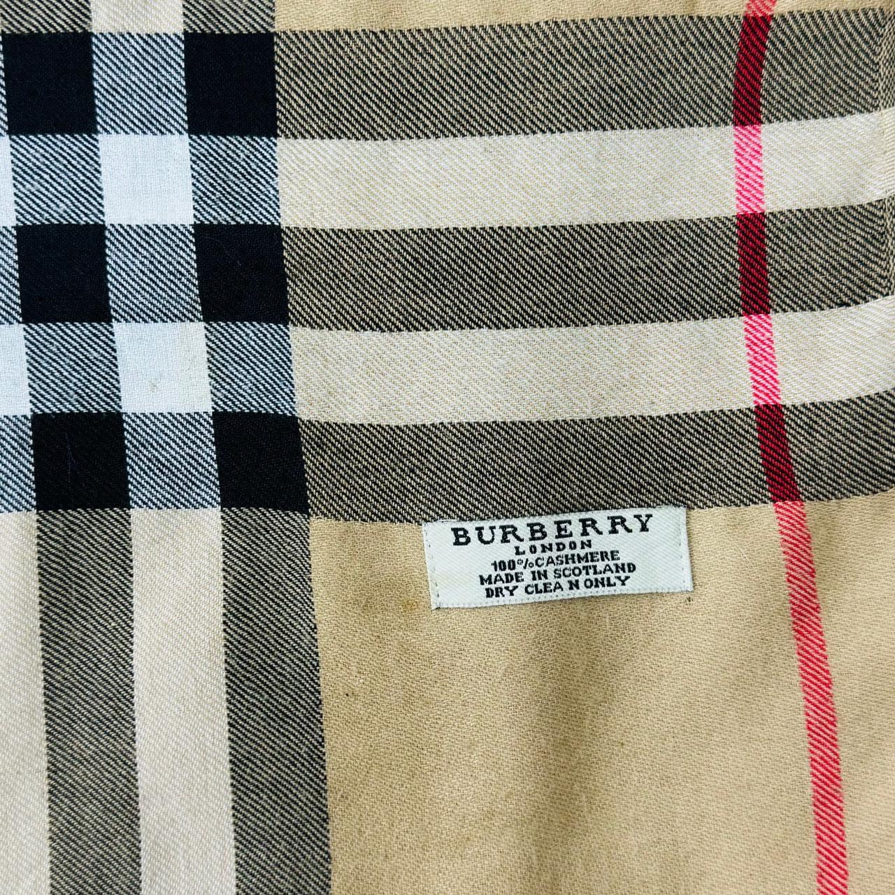 Burberry Khaki Nova Check Shawl - 100% Cashmere (0033)