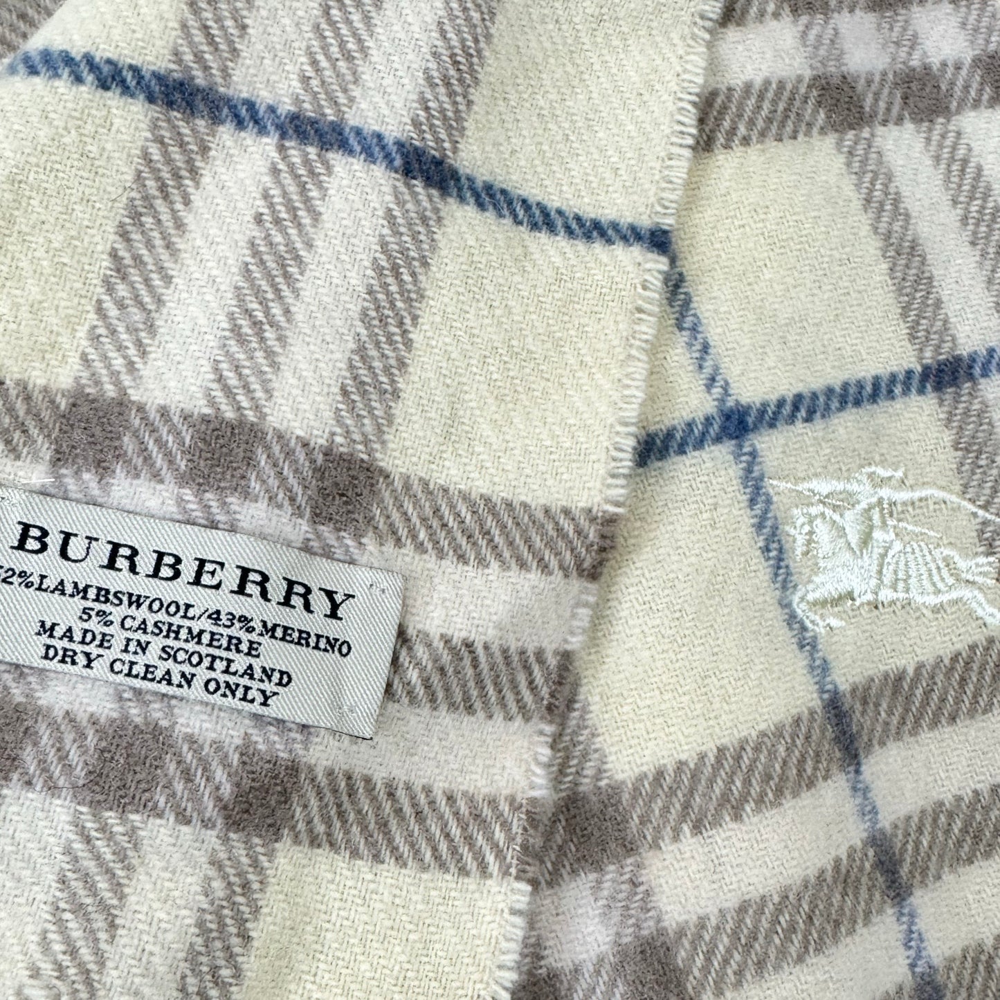 Burberry Offwhite/Brown Check Lambswool