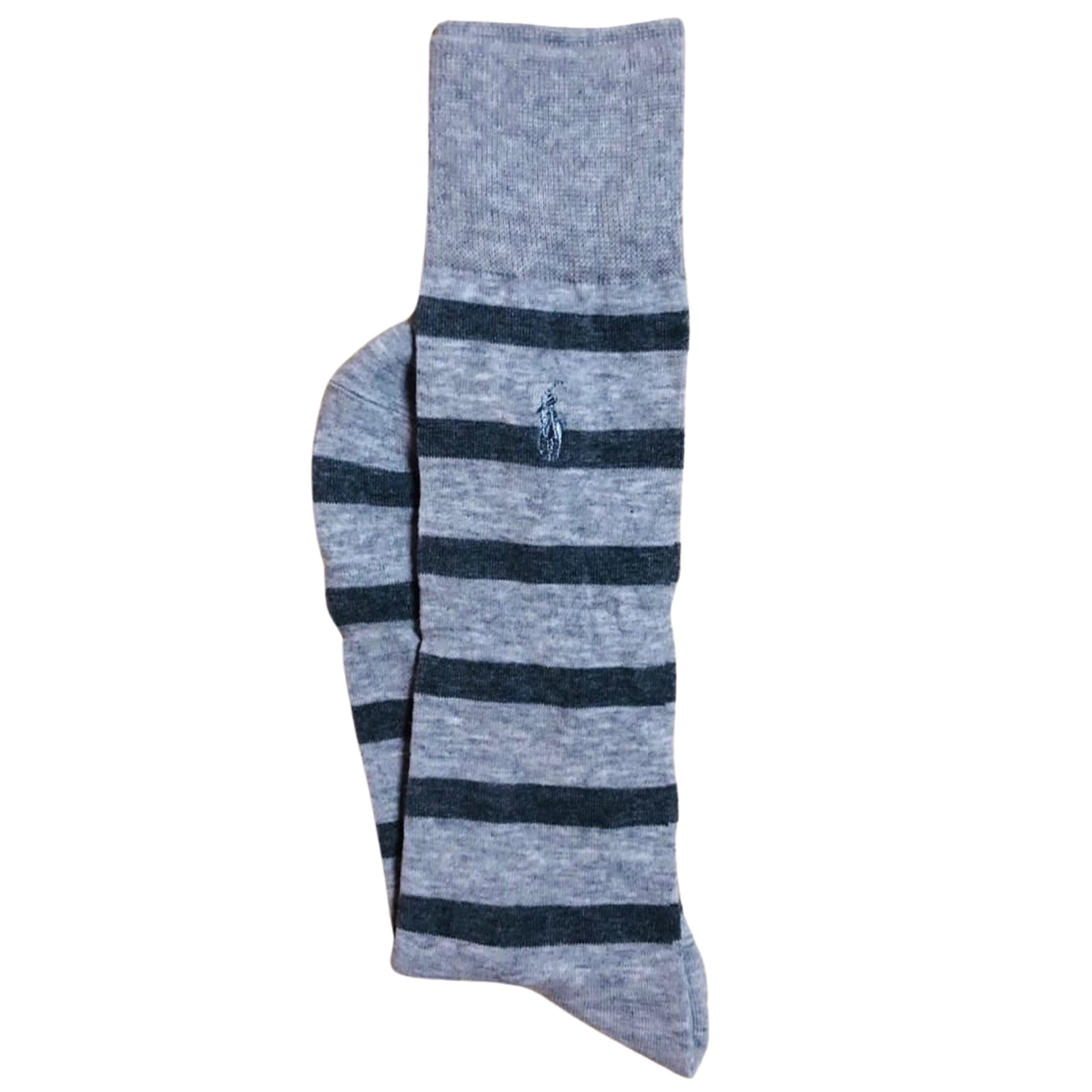 Polo Gray Black Stripes Socks