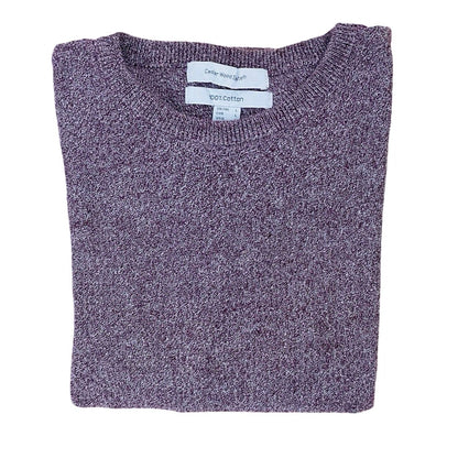 Cedarwood State Purple Textured Crew Neck | Large