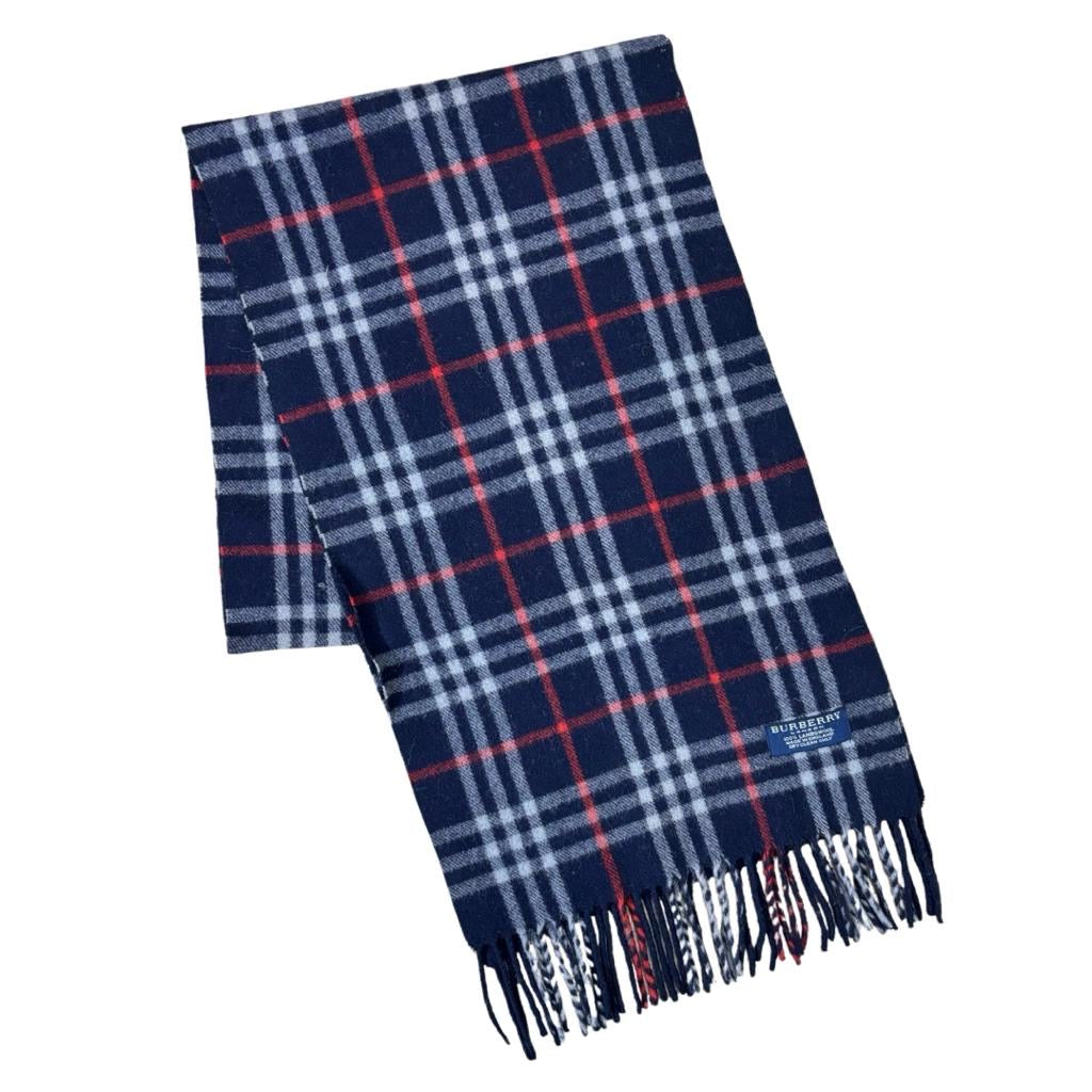 Burberry Dark Blue/Red Check Lambswool