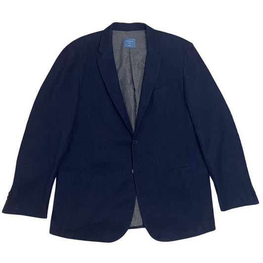 Navy Blue Self Textured Soft Winter Blazer  (Chest 23” Length 32” Sleeves 26”)