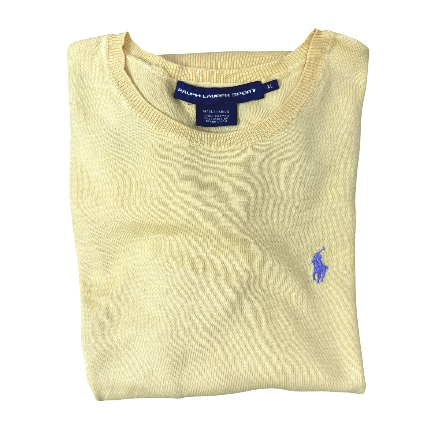 Ralph Lauren Pale Yellow Crew Neck | Medium