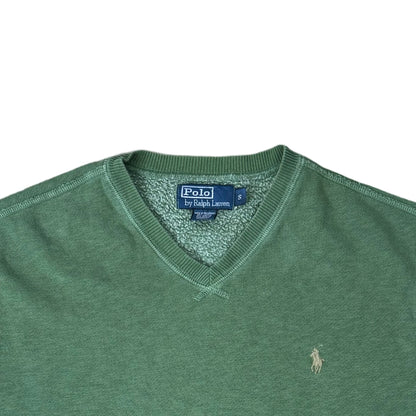 Ralph Lauren Green Distressed Crew Neck | Medium