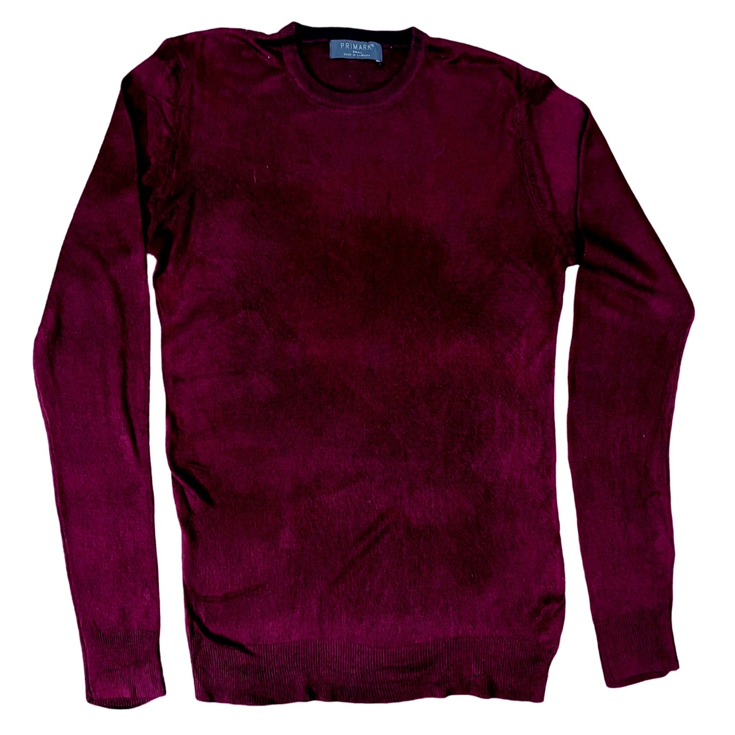 Primark Burgundy Crew Neck | Small