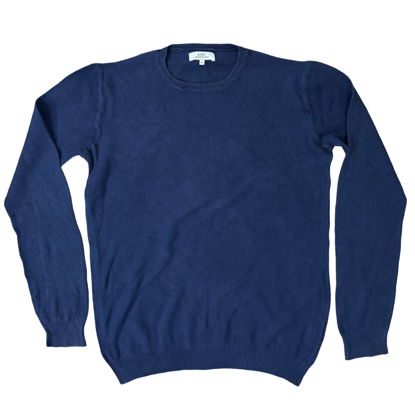 Easy Blue Micro Knit Crew Neck | Medium