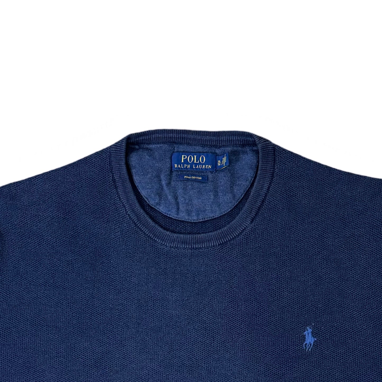 Ralph Lauren Dark Blue Micro Knit Crew Neck | Large