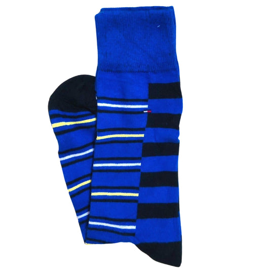 TH - Royal Blue & Black Bold Stripe Socks