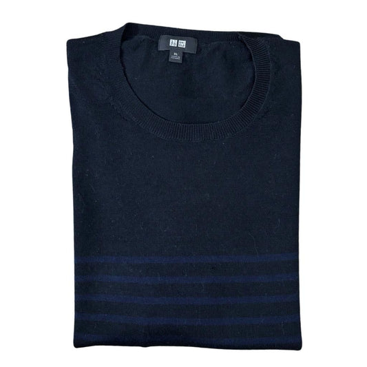 Uniqlo -  Black-Purple Stripes  Large