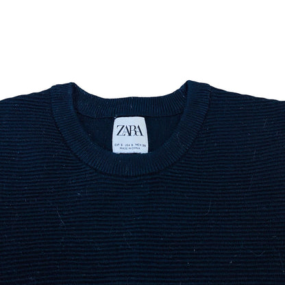 Zara Man Black Crew Neck | Small