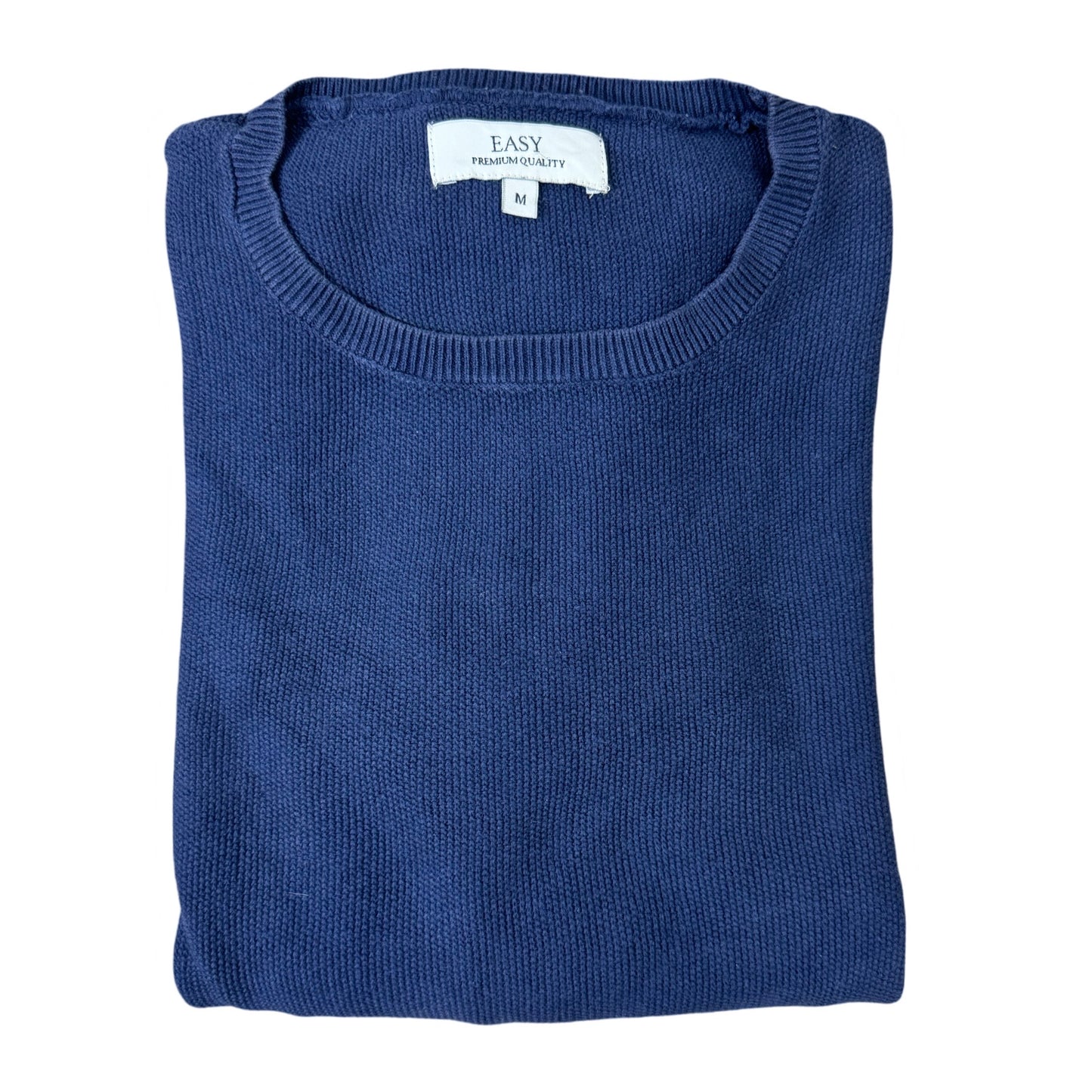 Easy Blue Micro Knit Crew Neck | Medium