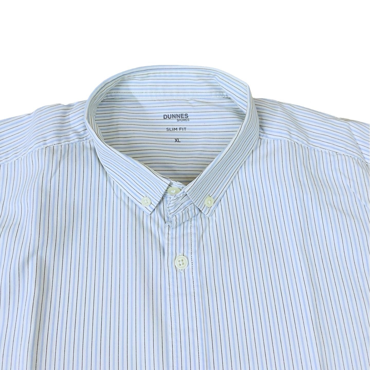 Dunnes - Blue Pinstripes - Chest 23.5”