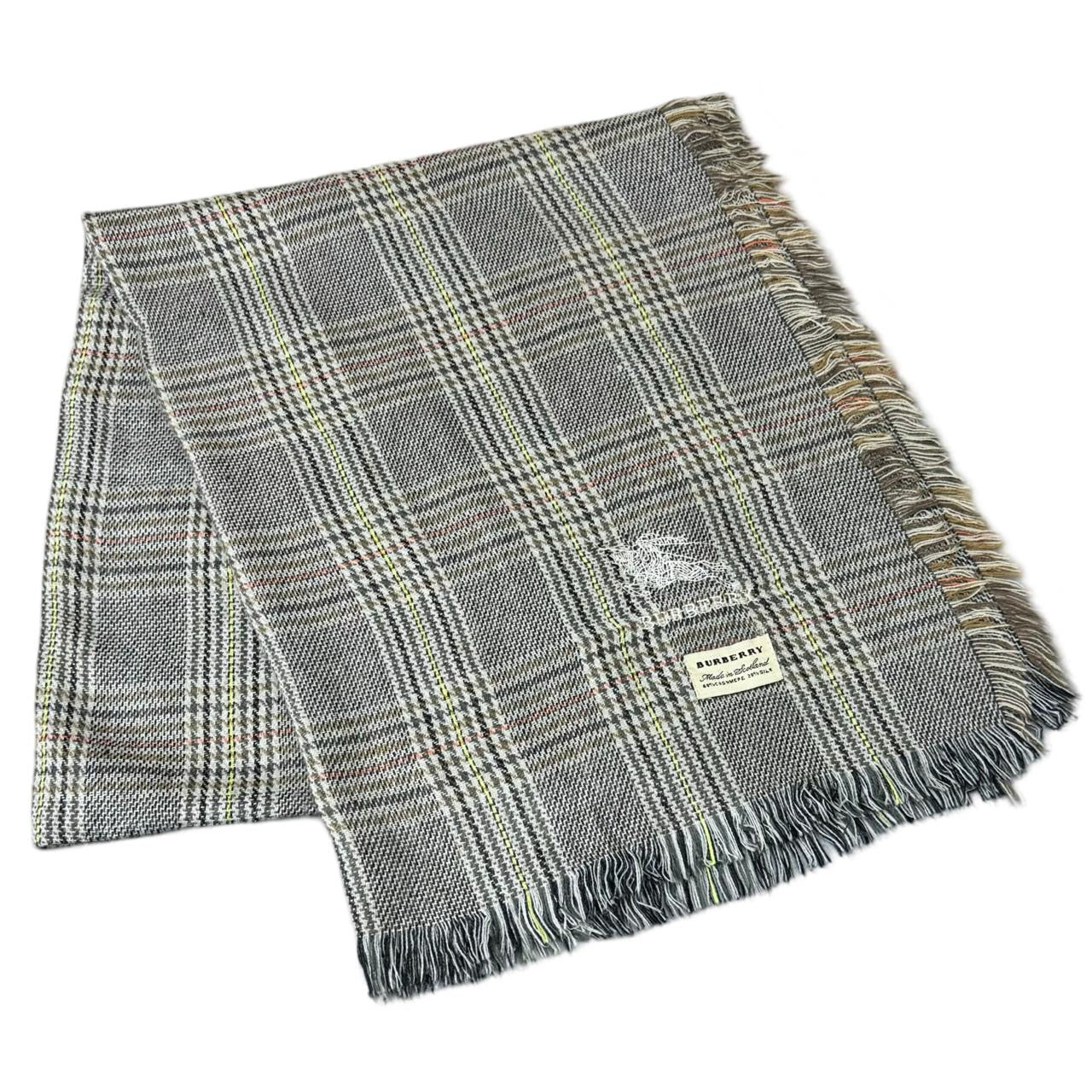 Burberry Black/Brown Houndstooth Check Shawl - Cashmere & Silk Blend (0003)
