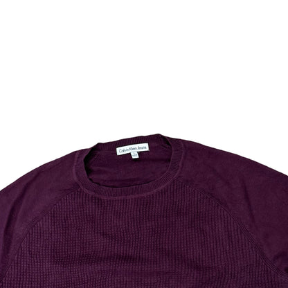 Calvin Klein Burgundy Crew Neck | Large