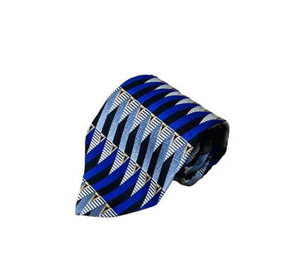 Pierre Cardin - Blue Geometric Pattern