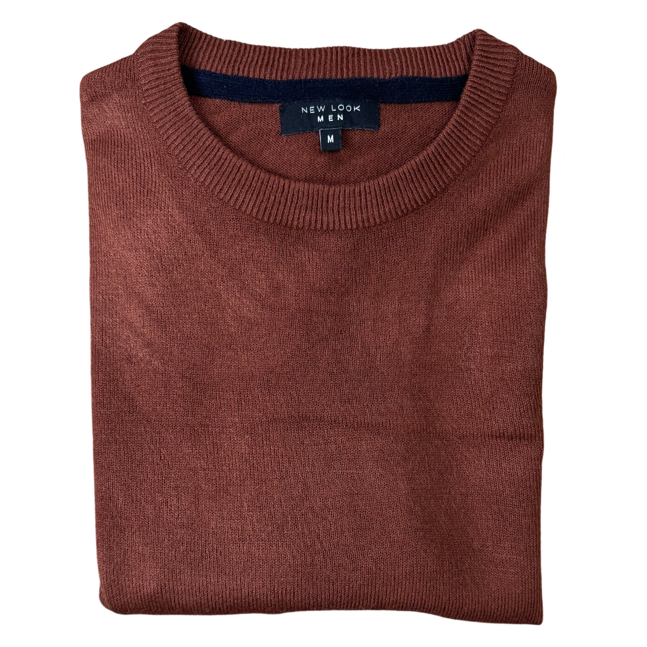New Look Rust Knitted Crew Neck | Medium