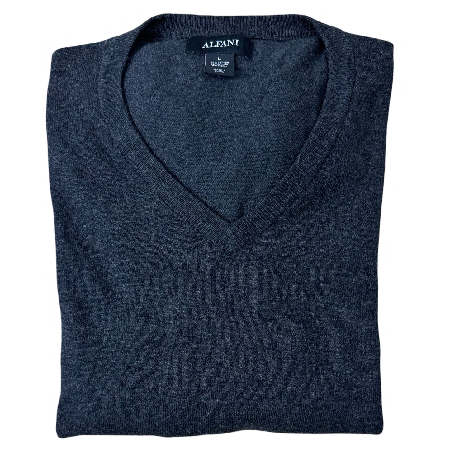 Alfani Charcoal V-Neck | Medium