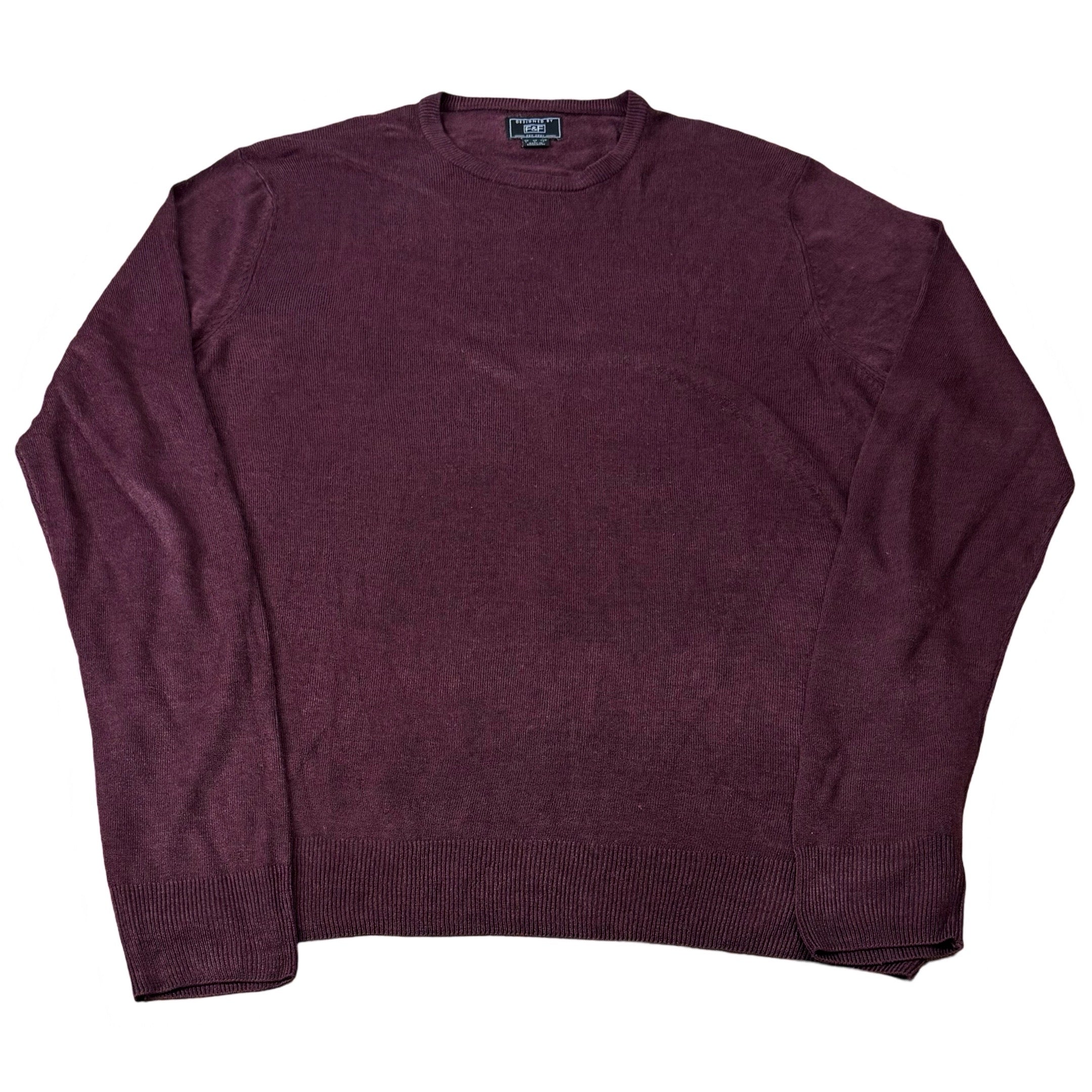 F&F Burgundy Crew Neck | Large