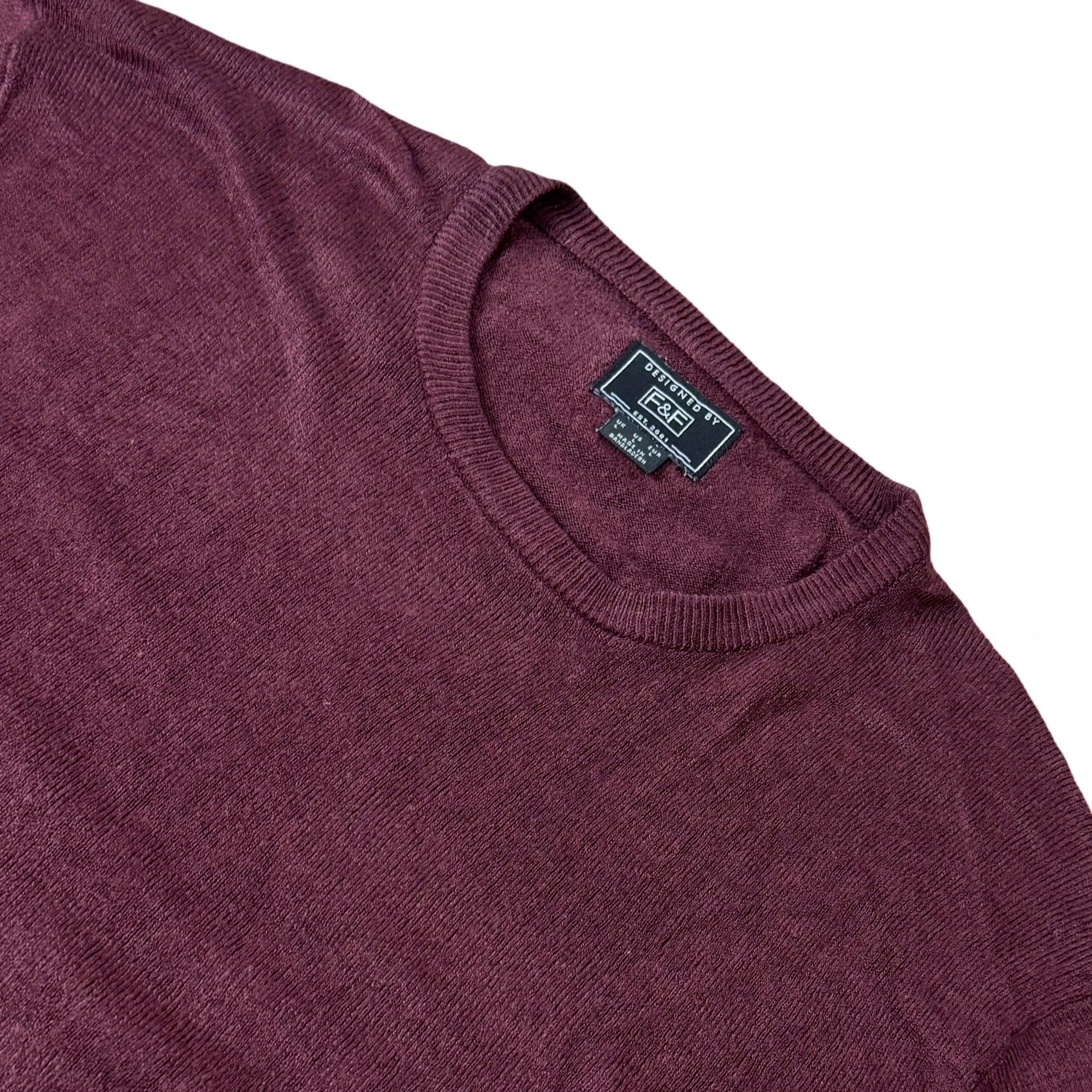 F&F Burgundy Crew Neck | Large