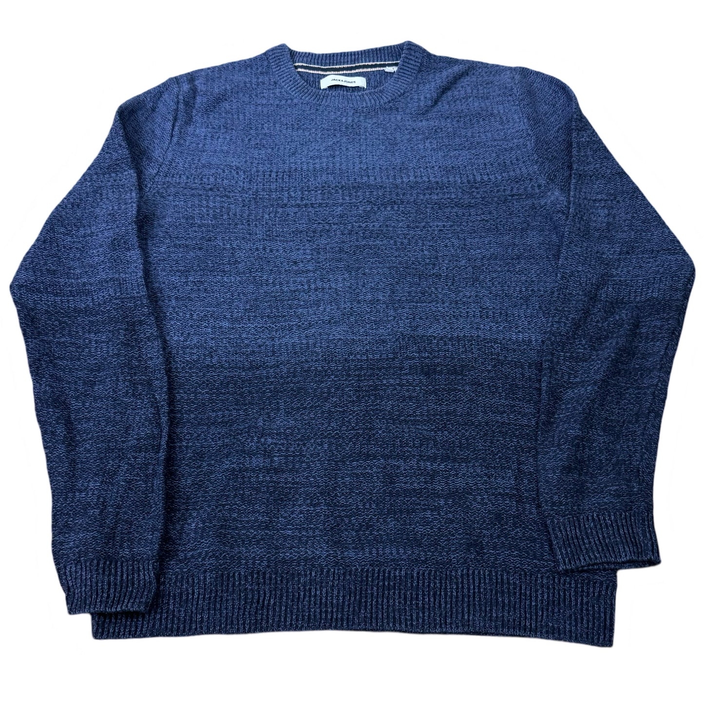 Jack & Jones Blue Gradient Knitted Crew Neck | Small