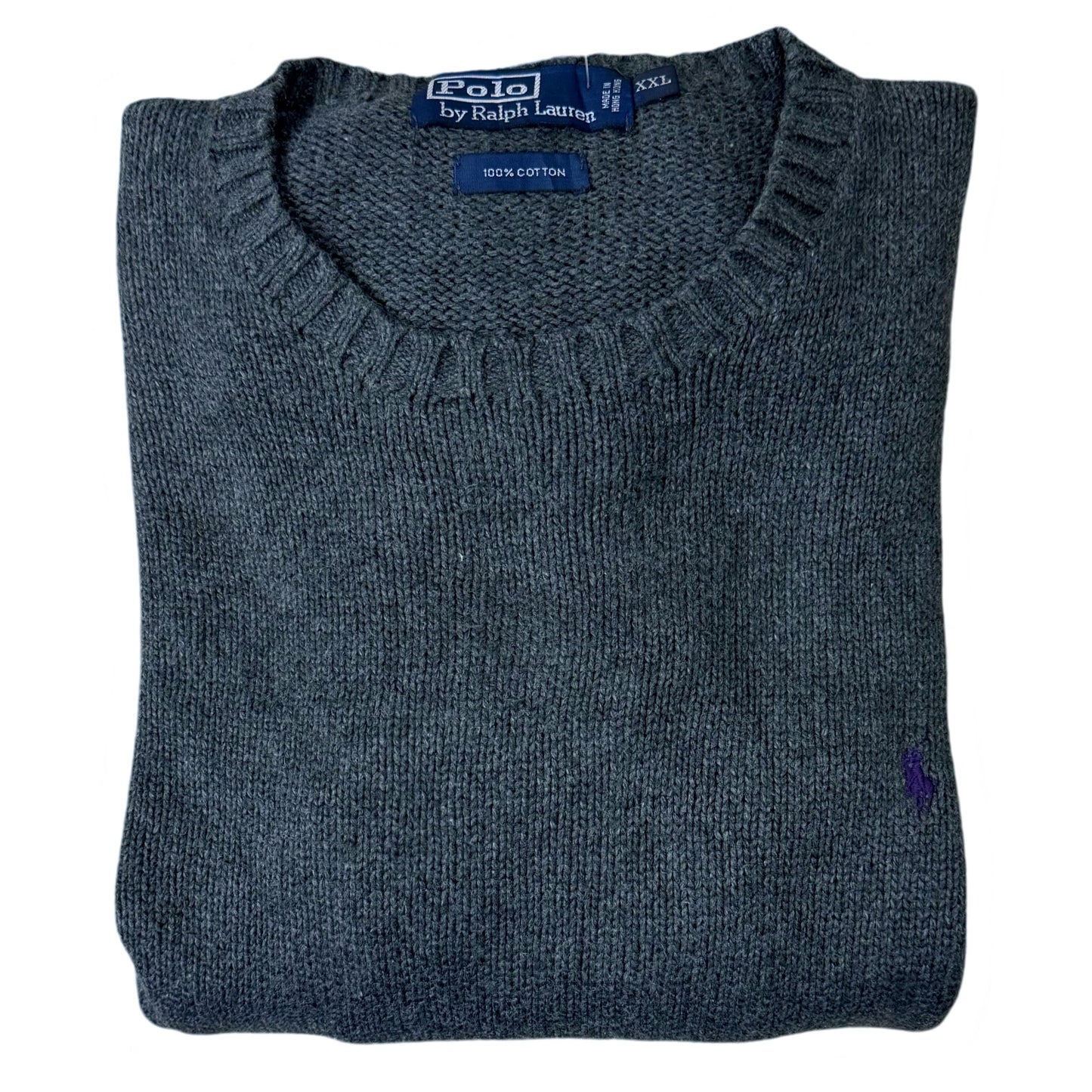 Ralph Lauren Grey Knitted Crew Neck | XL