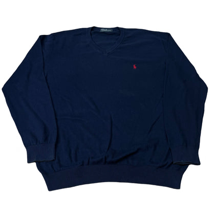 Ralph Lauren Navy V-Neck | XL