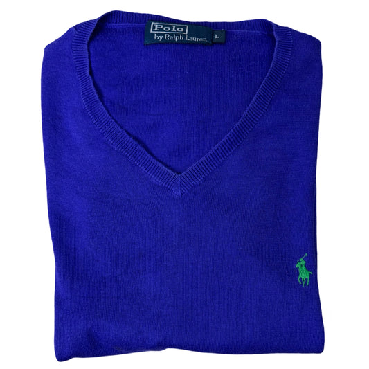 Ralph Lauren Purple V-Neck | Medium