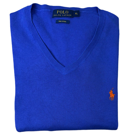 Ralph Lauren Royal Blue V-Neck | Large