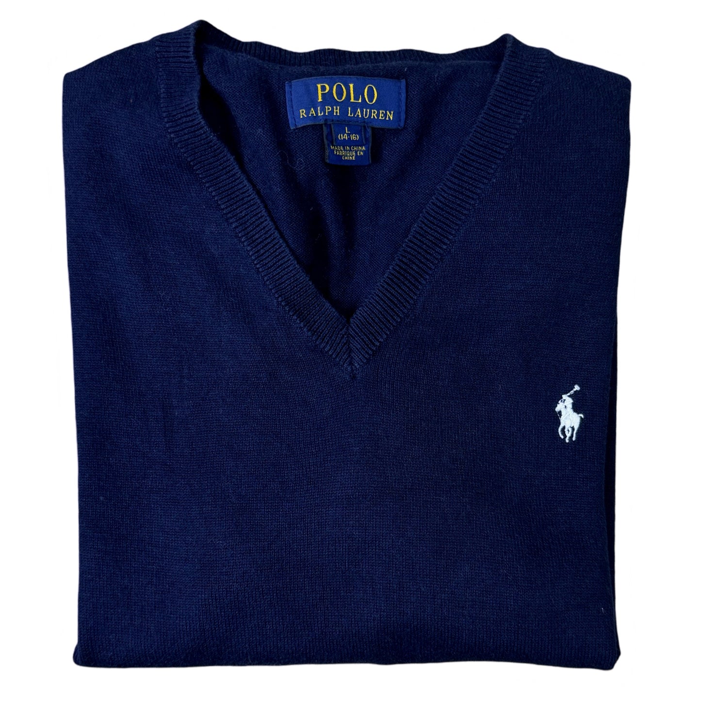 Ralph Lauren Navy V-Neck | Small