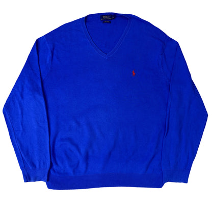 Ralph Lauren Royal Blue V-Neck | Large