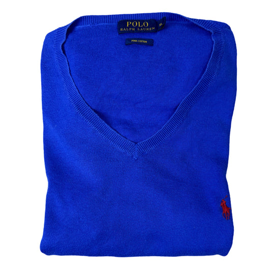 Ralph Lauren Royal Blue V-Neck | Large