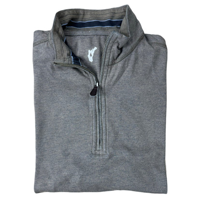 Sand/Blue Distressed Quarter-Zip | Large