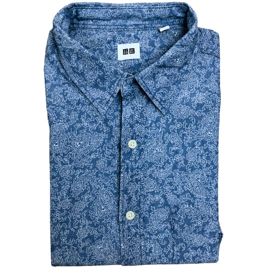 Uniqlo Blue Printed Medium