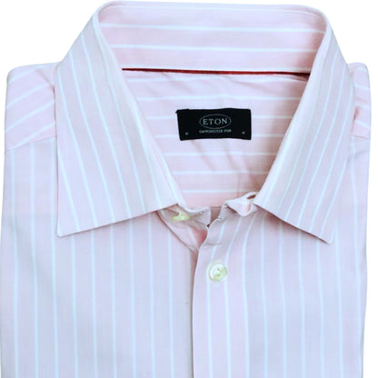 Eton Pink (White Small Stripes) Large