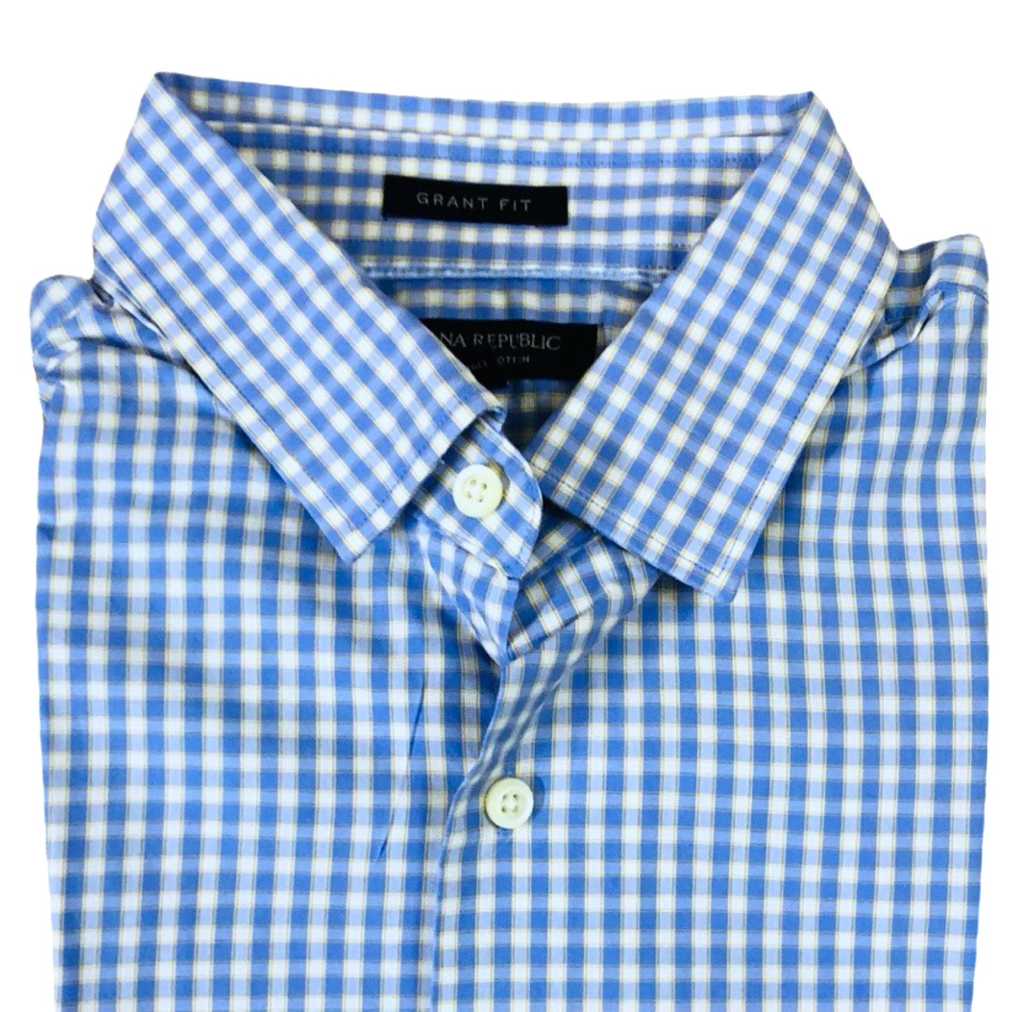 Banana Republic Sky blue ( Small box check) Small