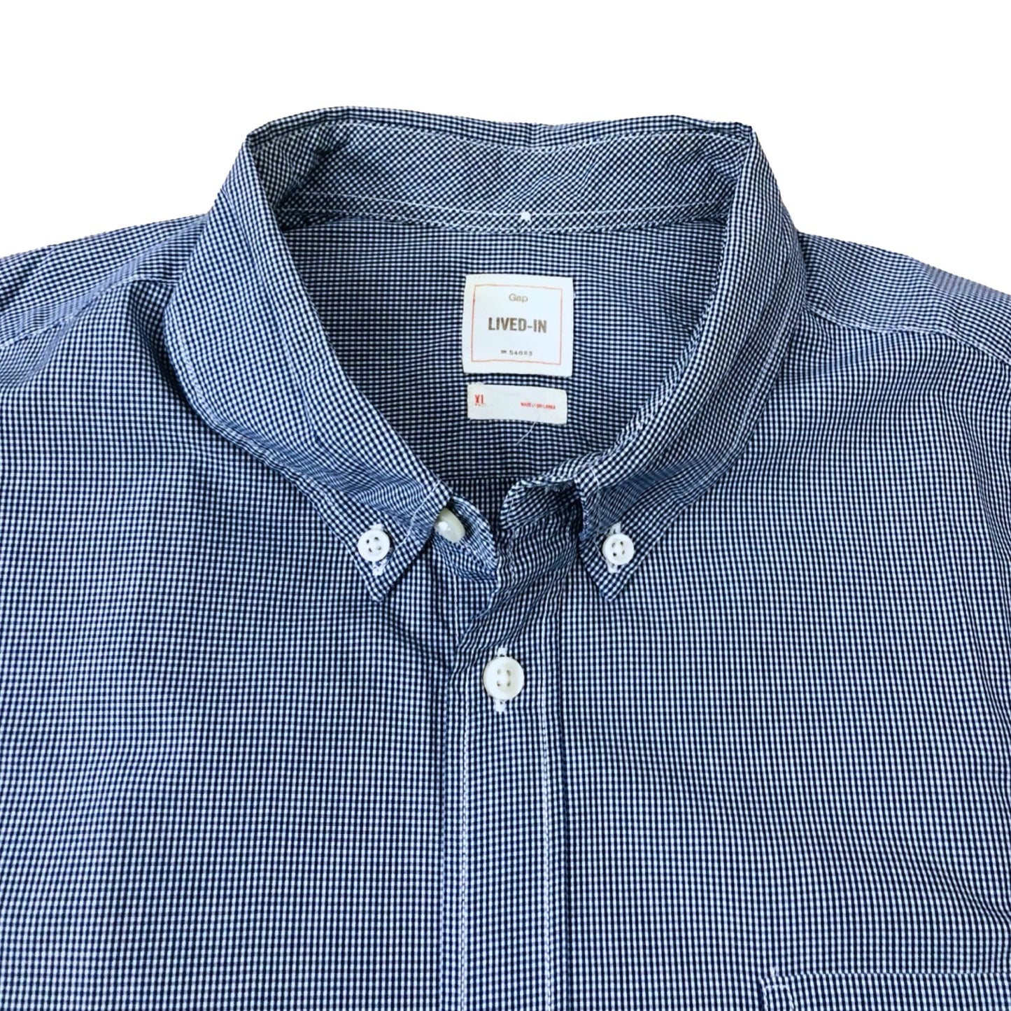 Gap Blue Small box check Large