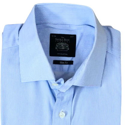 The Savile row Sky blue Small stripe Large