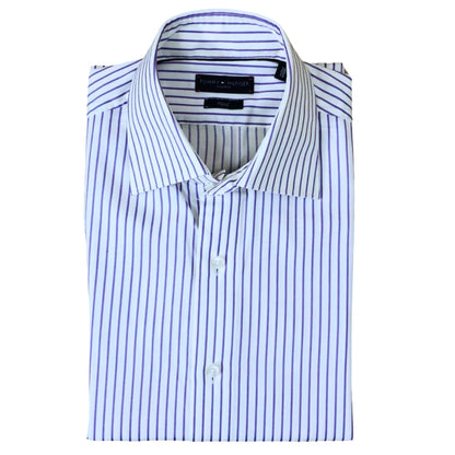 T-H White (Purple stripe) Small  Chest  20"