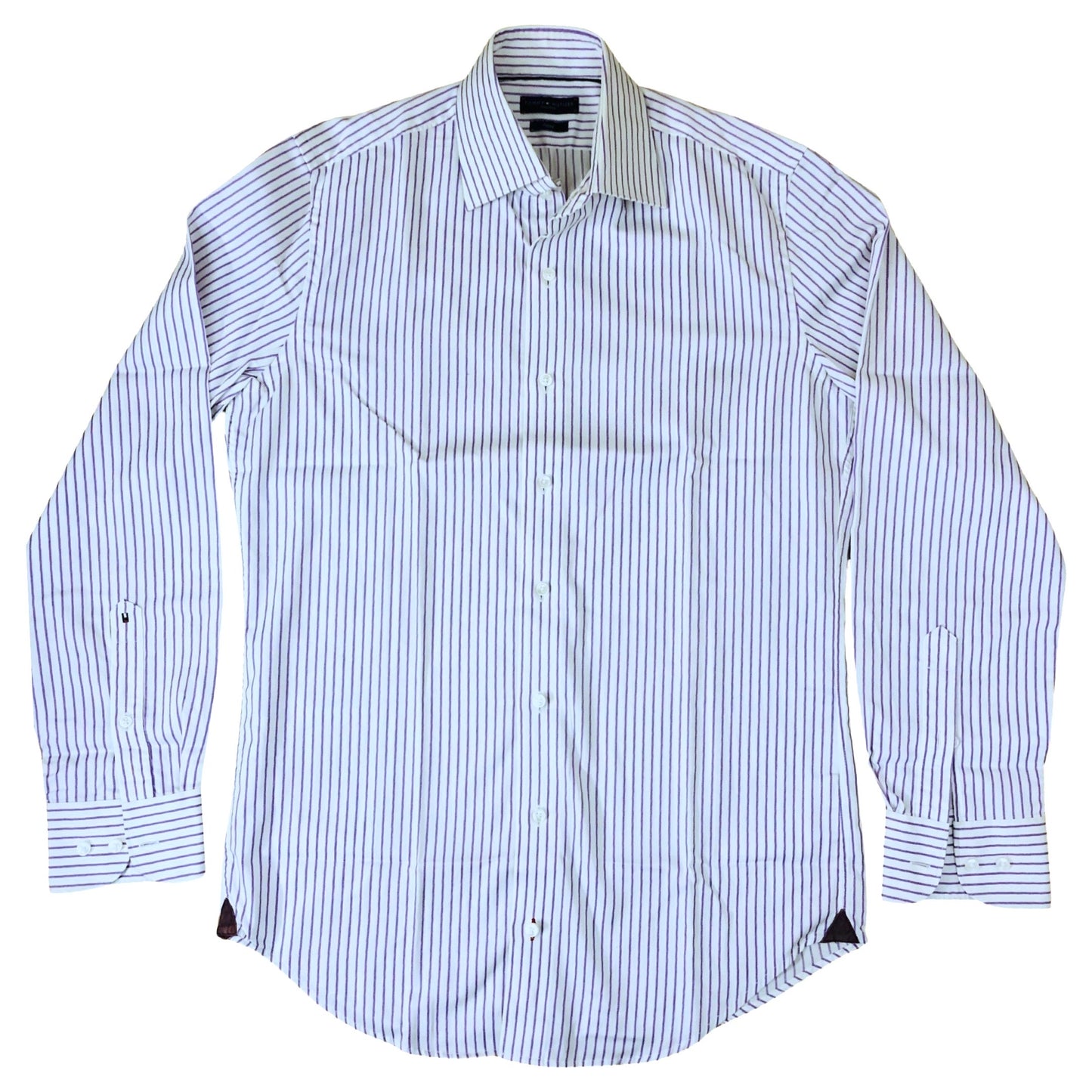 T-H White (Purple stripe) Small  Chest  20"