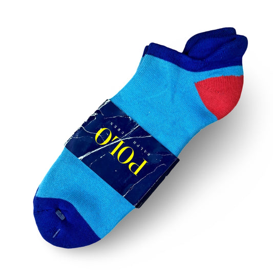 Multicolor Aqua Blue Low-Cut Performance Socks - Winter (TAGGED)