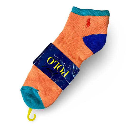 Multicolor Orange Ankle Performance Socks - Winter (TAGGED)