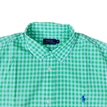 RL Neon green small box check Small  Chest 20"