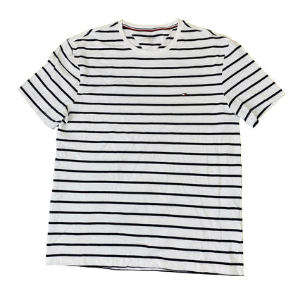 T-H White (Navy horizontal stripe) Small  Chest 20"